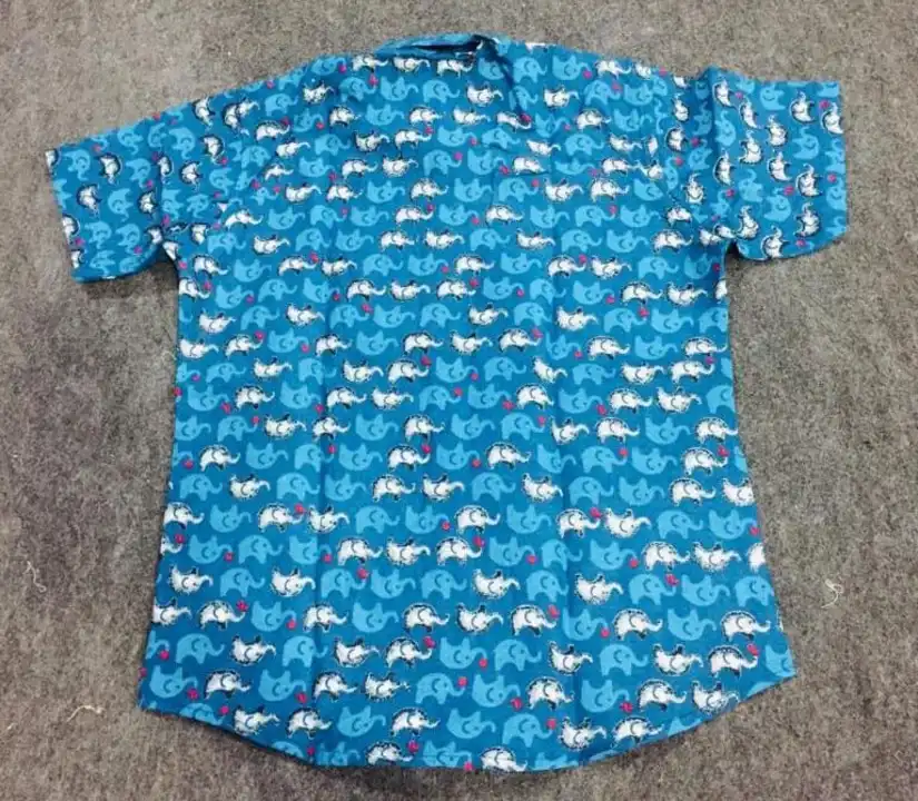 Sanganeri Printed Kids Shirt | Half Sleeves | 28-30-32-34 Sizes uploaded by Hindustan Trading Company Jaipur on 2/9/2023