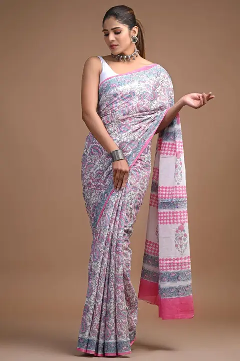 Pure cotton mulmul saree with blouse  uploaded by D.S collection on 2/9/2023