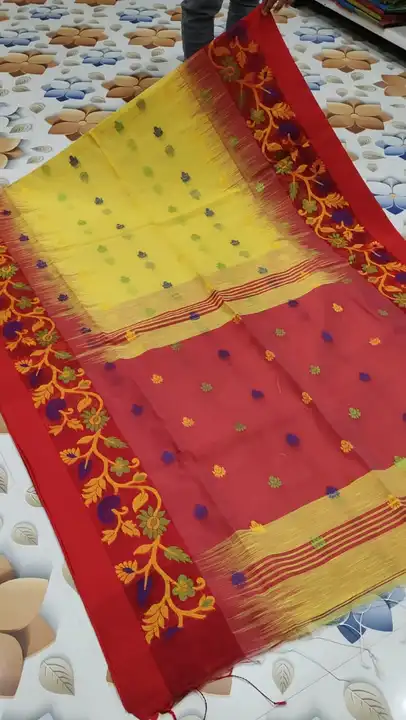 Handloom silav /with contrast BP /Ekat weaving uploaded by Minu saree house on 2/9/2023