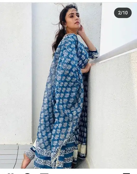 Gown with pant and dupatta  uploaded by business on 2/9/2023