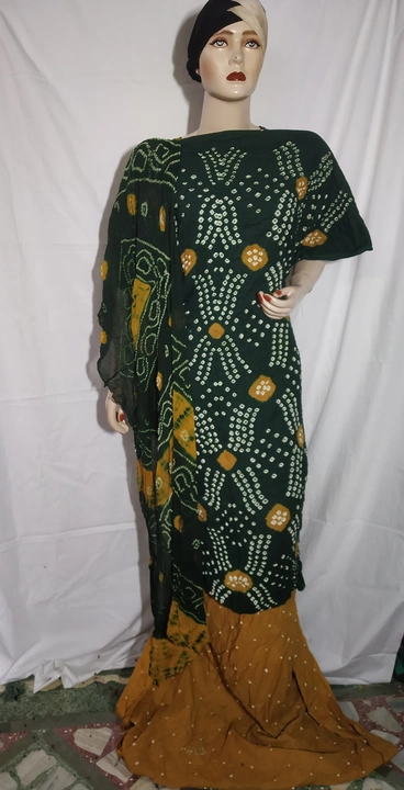 Bhandhni Cotton silk dress  uploaded by Mehnaj Bhandhni Collection on 2/9/2023