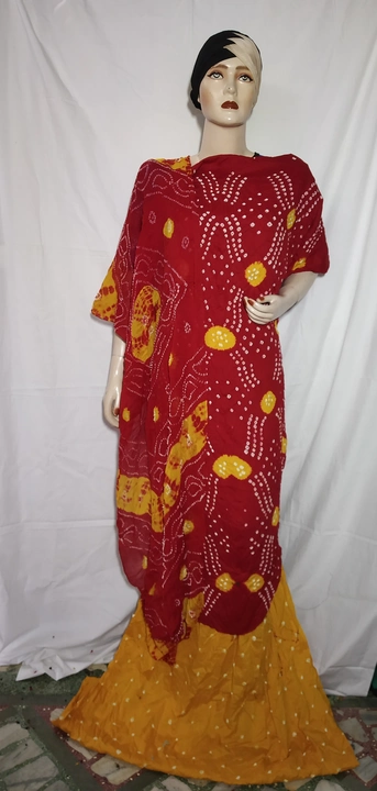 Bhandhni Cotton silk dress  uploaded by Mehnaj Bhandhni Collection on 2/9/2023