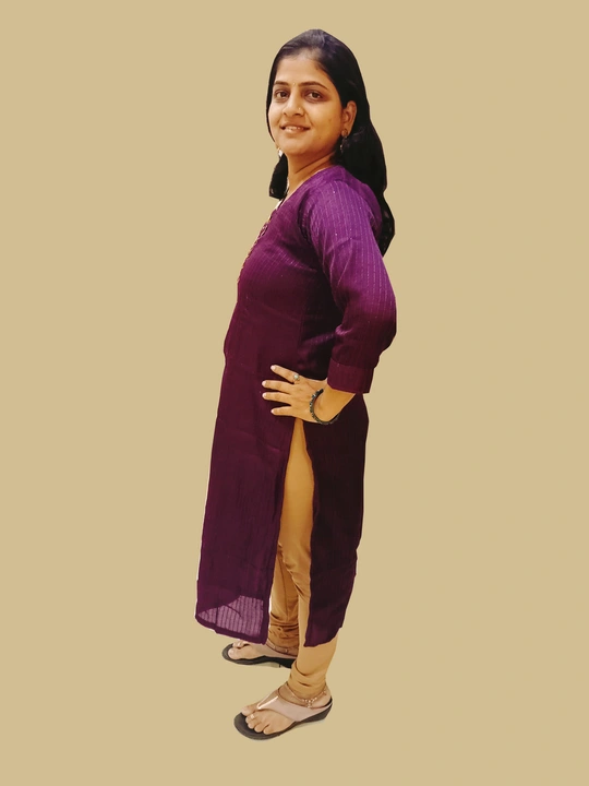Vichitra Kurti -D133- Purple uploaded by Happy Happy Garment on 2/9/2023
