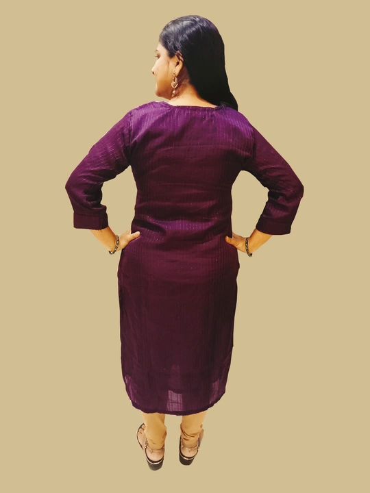 Vichitra Kurti -D133- Purple uploaded by Happy Happy Garment on 2/9/2023
