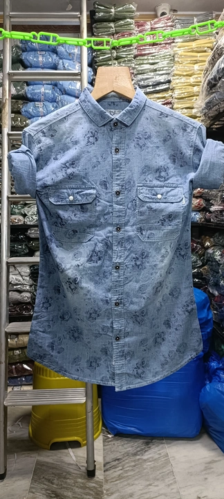 Product image with price: Rs. 300, ID: denim-printed-shirts-db37a8e2