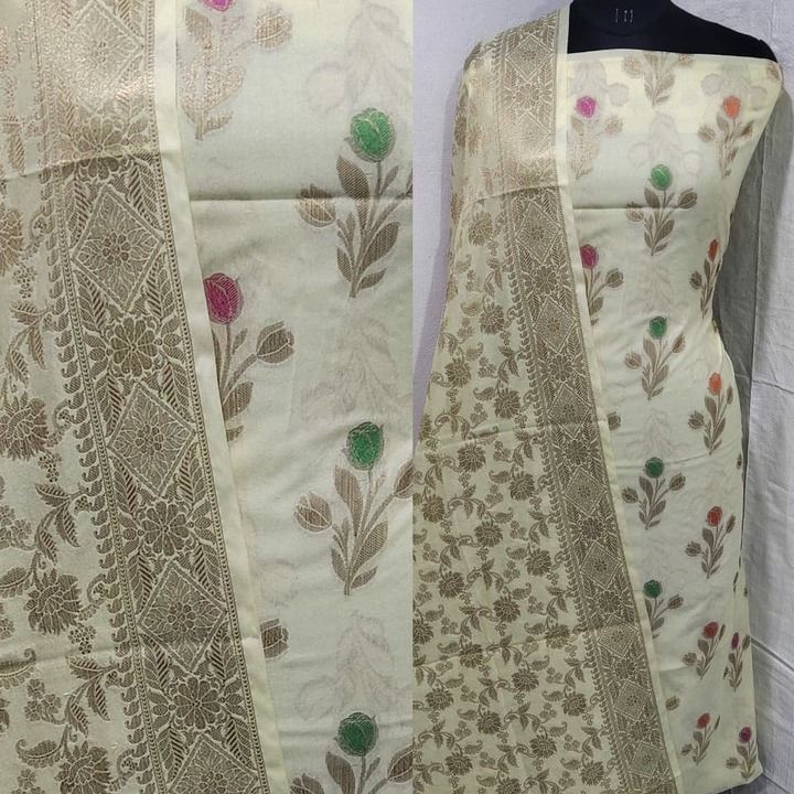 Banarasi pure merserised 3 piece suit uploaded by business on 2/19/2021