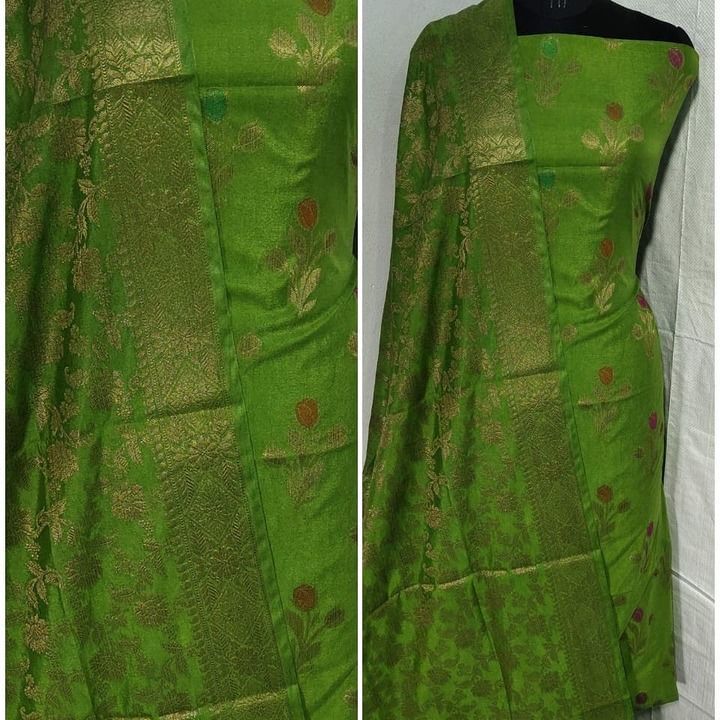 Banarsi Pure merserised 3 piece suit uploaded by S k silk on 2/19/2021