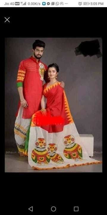 Post image Applique Khadi Couple set 💐
Premium Khadi metirial 💐
All sizes available 👌
Lowest price 👌
Saree with bp
Own manufactured 👍
