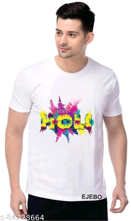 Holi Printed Tshirt  uploaded by Aakash Garments on 2/9/2023