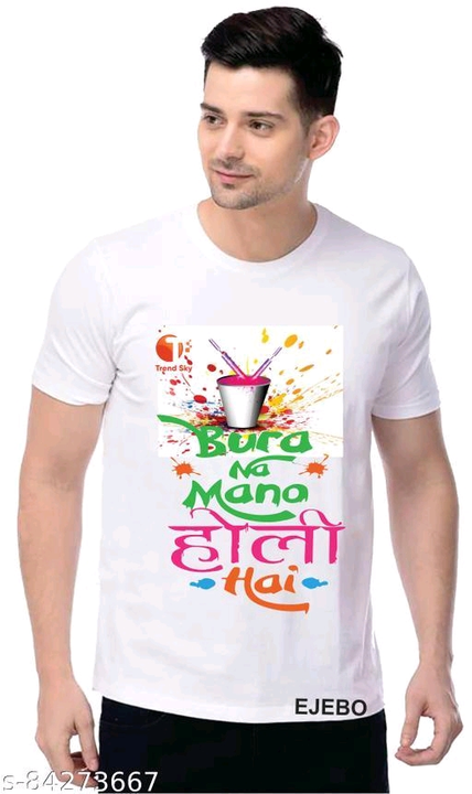 Holi Printed Tshirt  uploaded by Aakash Garments on 2/9/2023