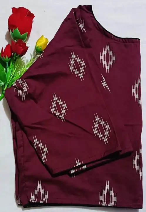 Ajrakh boat neck uploaded by Kundu blouse center on 5/28/2024