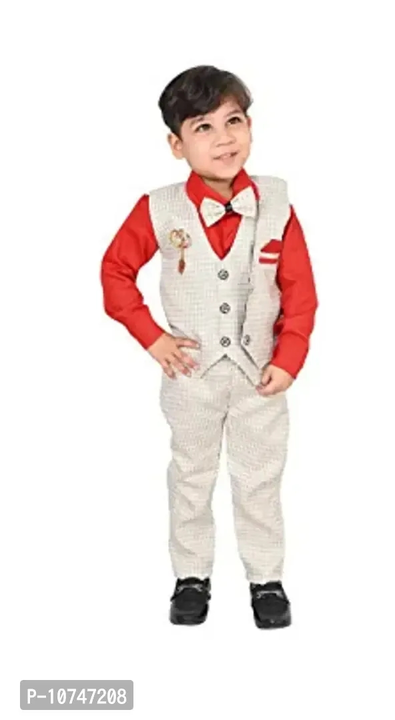 Stylish Cotton Blend Shirt Waistcoat and Pant Set For Boys uploaded by wholsale market on 2/10/2023