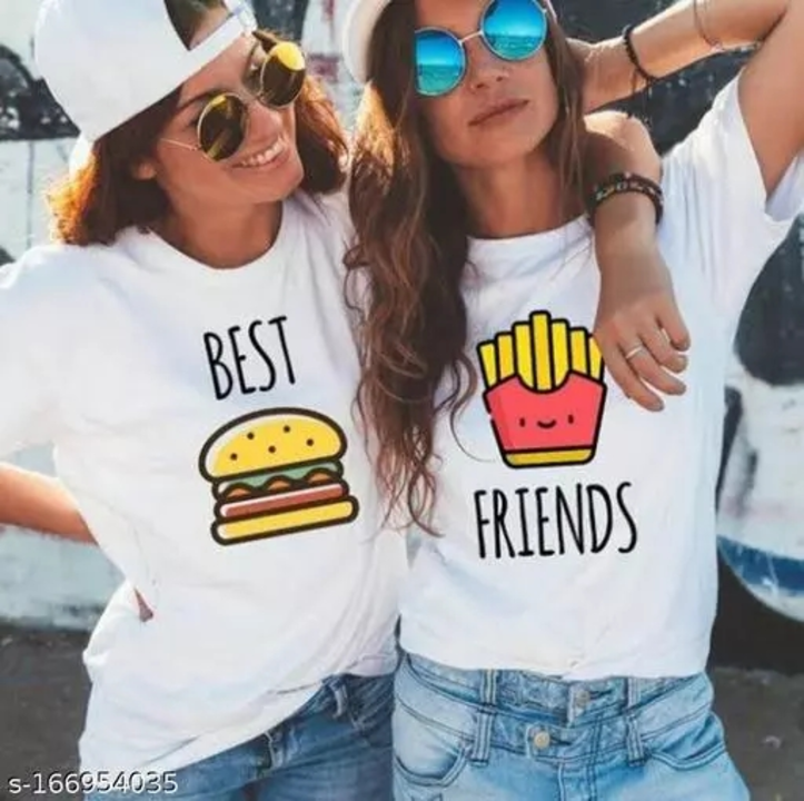 Printed best friends tshirt  uploaded by business on 2/10/2023