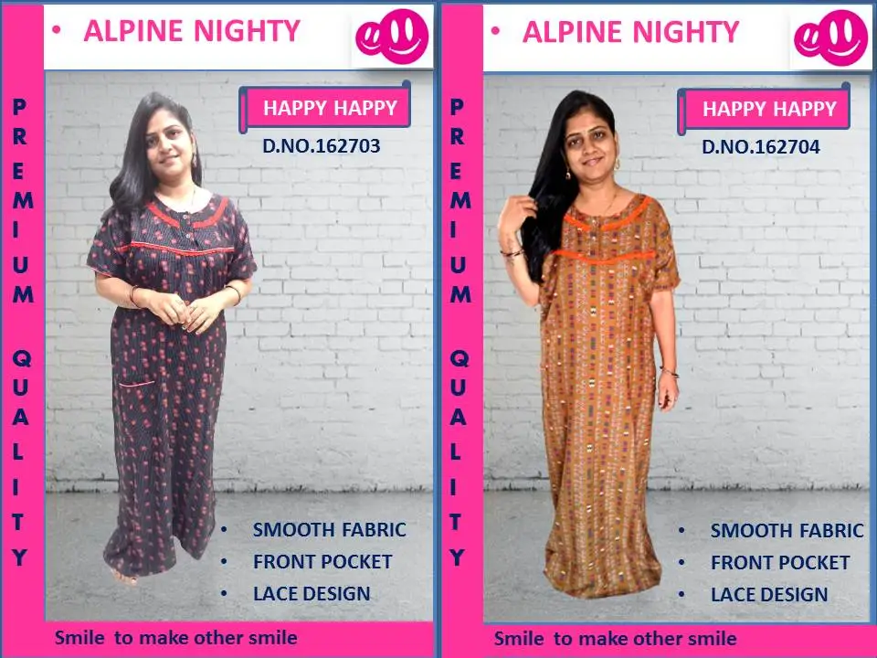 Alpine Premium Nighty  uploaded by Happy Happy Garment on 2/10/2023