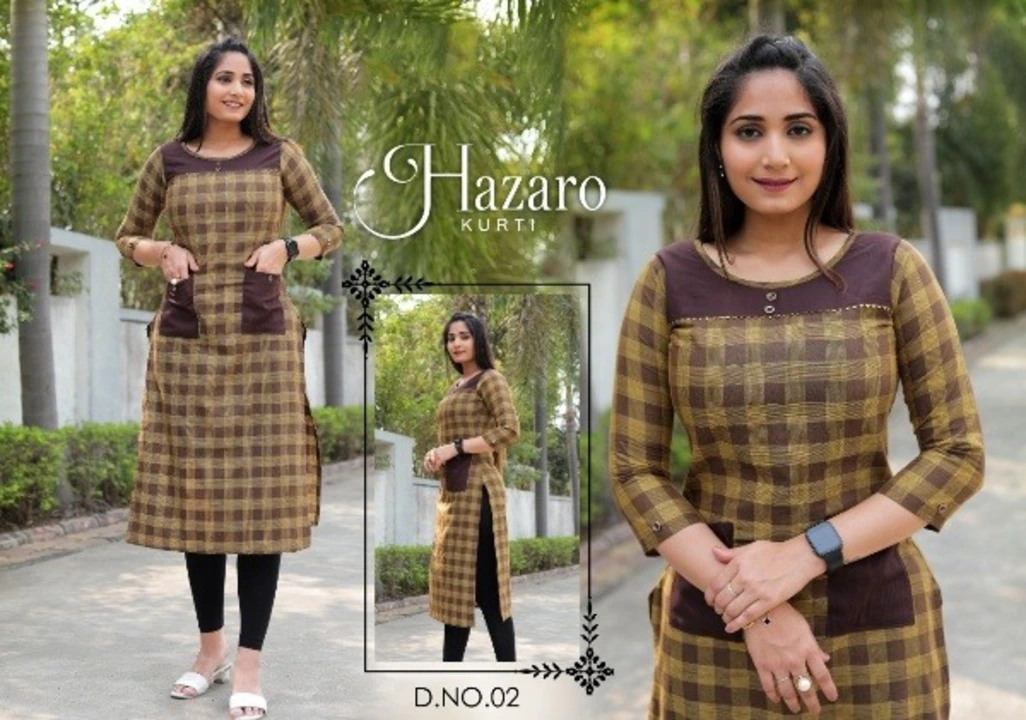 HAZARO KURTI

- Colour - 4

- Fabric - Cotton 

- Size - M,L,XL,XXL

- Length - 44 TO 46

Price:- 54 uploaded by Roza Fabrics on 2/10/2023