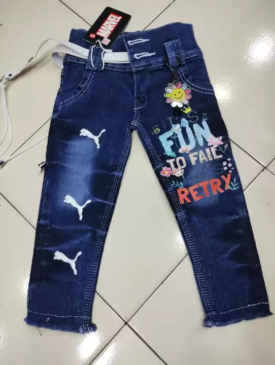 Girls denim jeans uploaded by GOODLUCK HOSIERY on 2/10/2023