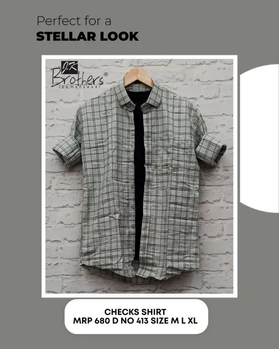 Men's Cotton Checks Shirt  uploaded by Jk Brothers Shirt Manufacturer  on 2/10/2023
