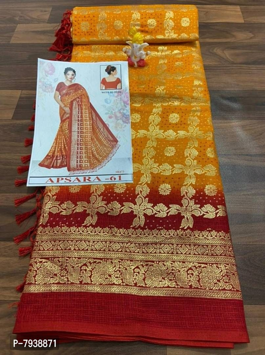 kota-doriya-foil-print-sarees-with-blouse-piece uploaded by wholsale market on 2/10/2023