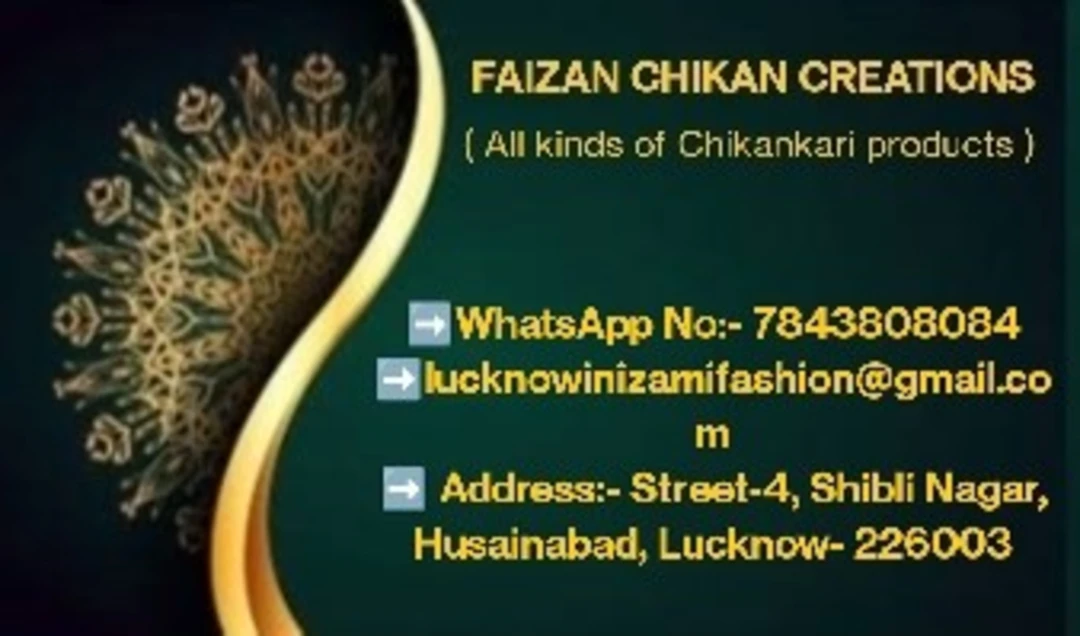 Visiting card store images of Lucknowi_Nizami_Fashion