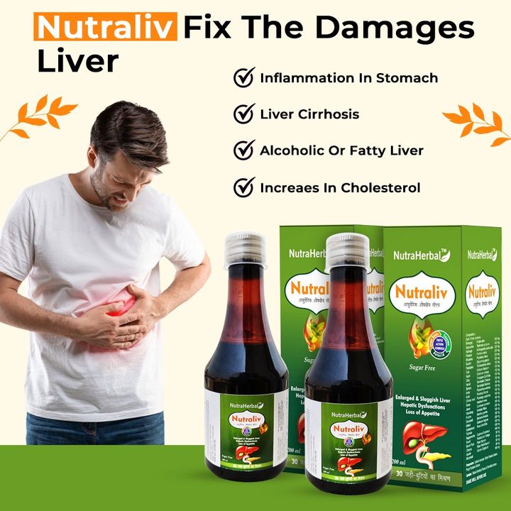 Nutraherbal nutraliv Tonic for damage Liver 200ml ( pack of. 2 ) uploaded by Jiya marketing and traders on 2/10/2023