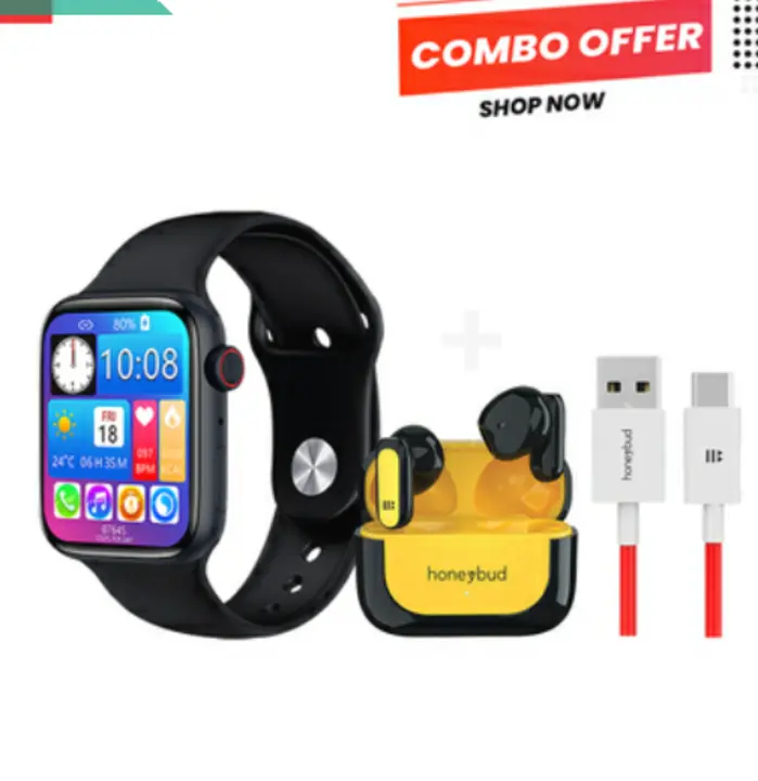 Honeybud combo - airfit pro s11,hb -B16 black Ultra Tws earphone and electra charging cable  uploaded by Vidhya shop on 2/10/2023