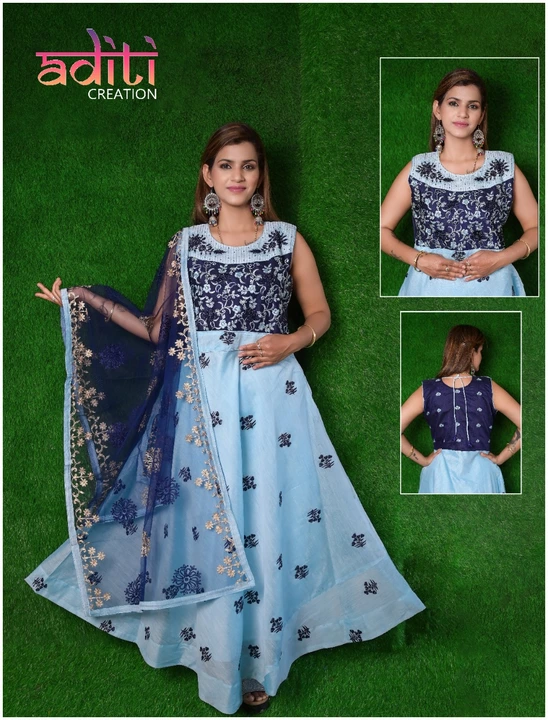 Ladies dresses ,long frocks with work dupatta uploaded by business on 2/10/2023