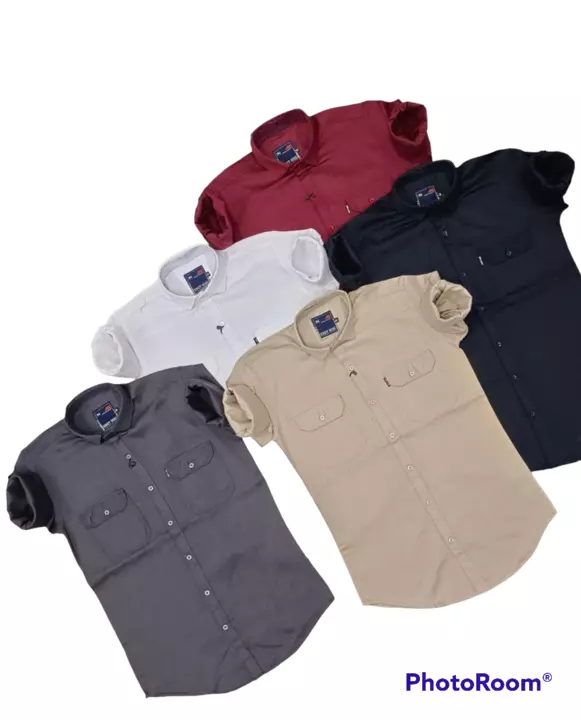 Men's plain Double pocket shirt  uploaded by business on 2/10/2023