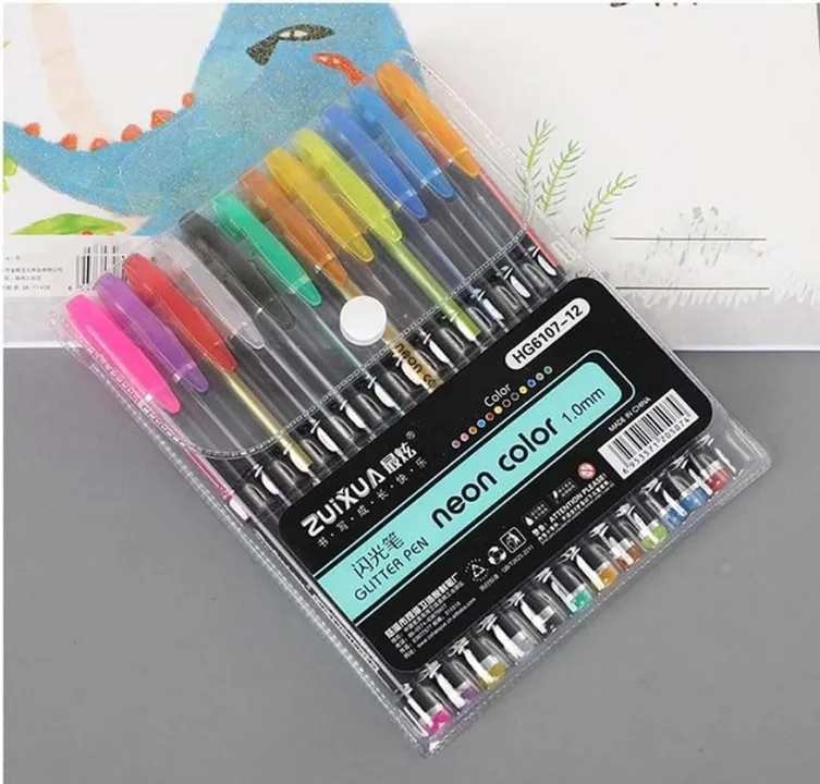 Gliter neon pen (pack 12 pcs set) uploaded by National industries  on 5/12/2024