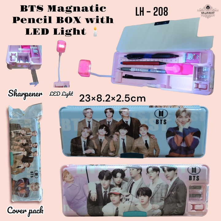 BTS Magnatic Pencil BOX with LED Light 🕯️ uploaded by Sha kantilal jayantilal on 2/10/2023