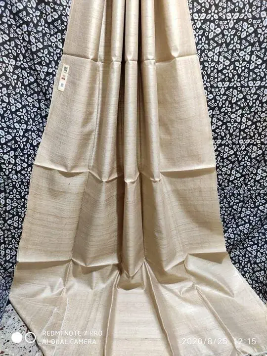 Desi Tussar plain silk saree  uploaded by business on 2/10/2023