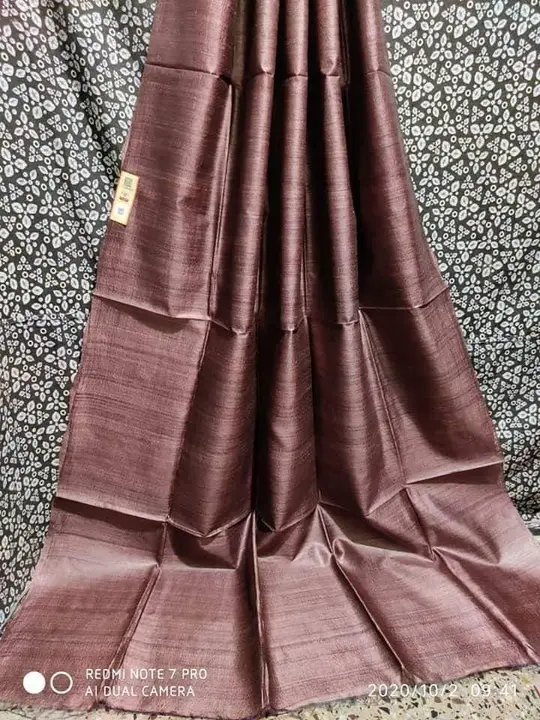 Desi Tussar plain silk saree  uploaded by VIDYA HANDLOOM on 2/10/2023