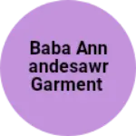Business logo of Baba Annandesawr garment