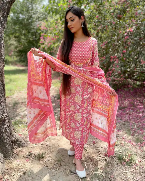 Kurti with pant and dupatta  uploaded by business on 2/10/2023
