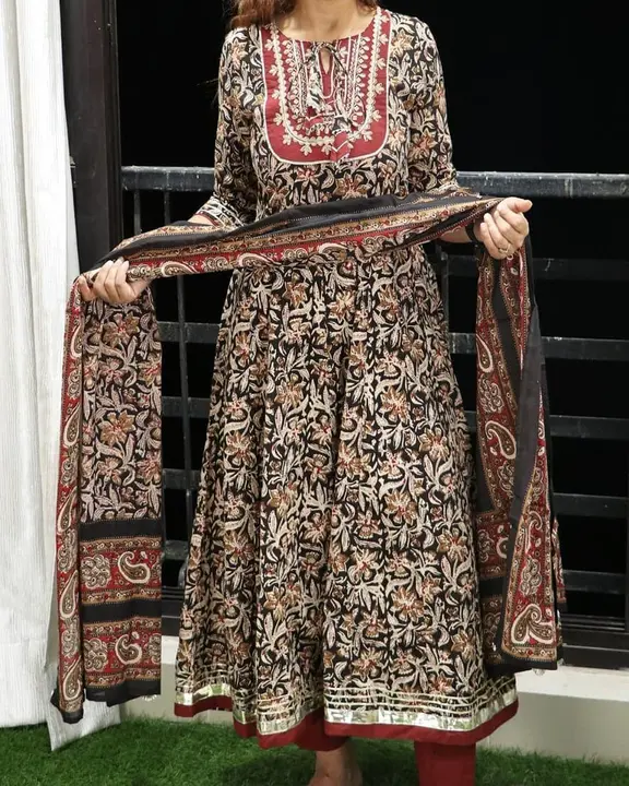 Gown with pant and dupatta  uploaded by Arawali Fashion on 2/10/2023