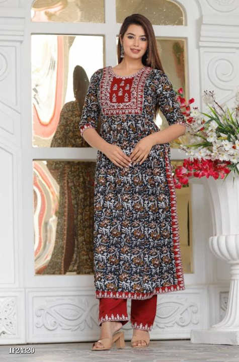 Post image *NAYRA CUT* Beautiful kurti set*

*NAYRA CUT*
🌷🌷🌷🌷🌷

_*Winters and festive season with beautiful collection*
 

 *Premium  Rayon 14g kurti* with  Heavy Embroidery On YOKE and border lace work with premium quality proccen print

 *Kurti Length 45-46"*
*Pant Length 38-39"*

with embroidery*

*Work - embroidery work in kurti yoke and boder lace*

*Size available-  38(M), 40(L), 42(XL), 44(XXL)* 



Dispatch ready
l
*Spl Price: ₹999*
_*Free Shipping*