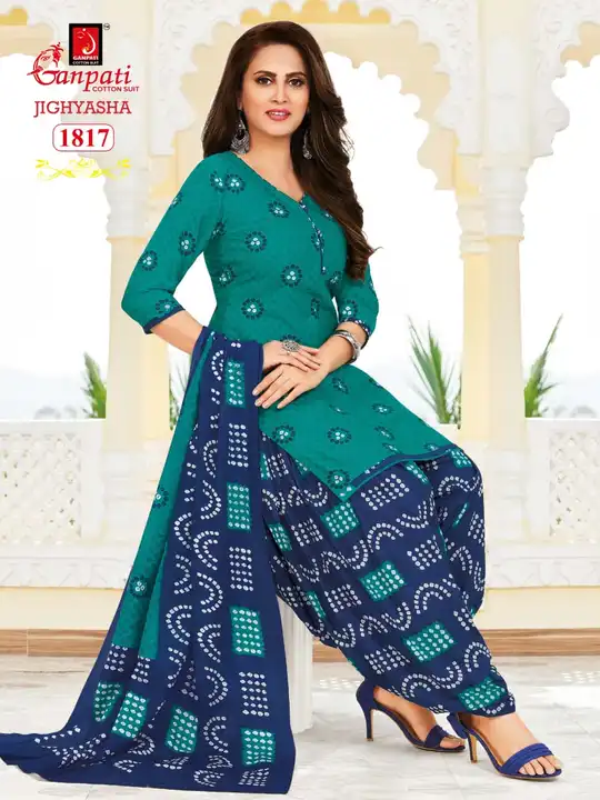 Ganpati cotton suits dress material uploaded by Swastik creation on 2/10/2023