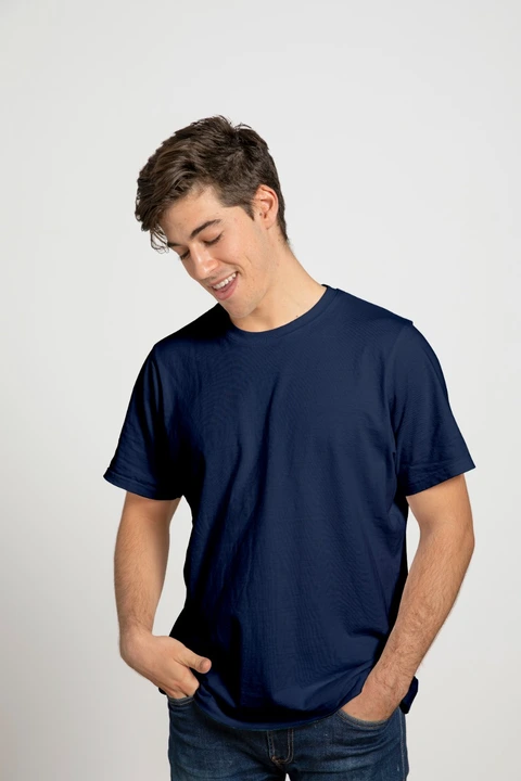 Plain Cotton Half Sleeve T-shirt  uploaded by Maruti Manufacturing on 2/11/2023