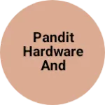 Business logo of Pandit hardware and electical