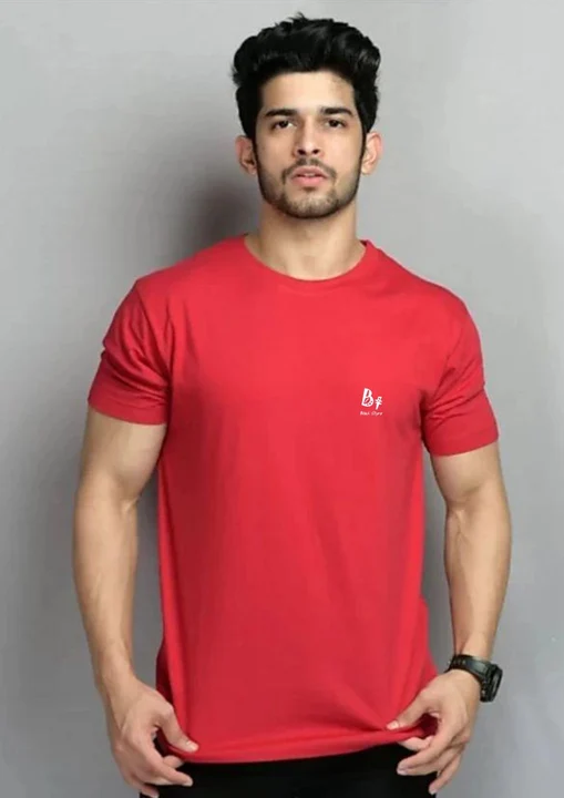 BT logo Print Half Sleeve Cotton T-shirts  uploaded by Maruti Manufacturing on 2/11/2023