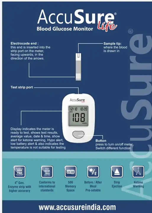 Accusure Glucometer Life uploaded by business on 2/11/2023