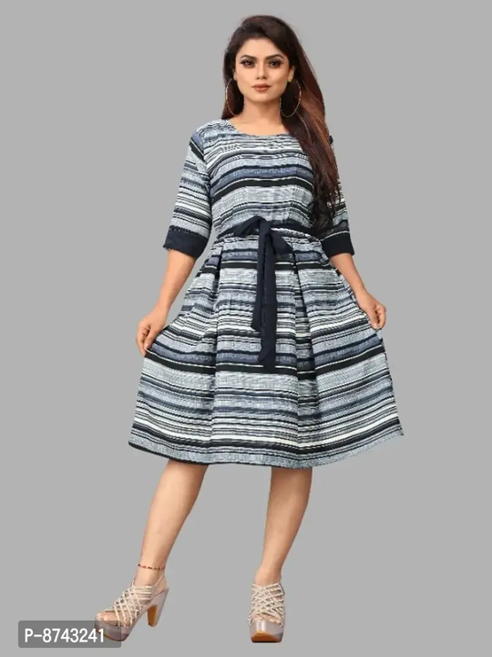Classic Poly Crepe Knee Length Dress For Women uploaded by wholsale market on 2/11/2023