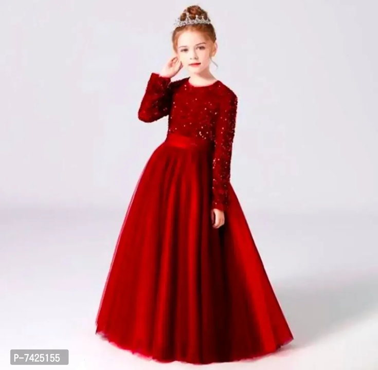Product image of Girls Party Wear Sequin Work Long Dress, price: Rs. 450, ID: girls-party-wear-sequin-work-long-dress-c91f8ae0