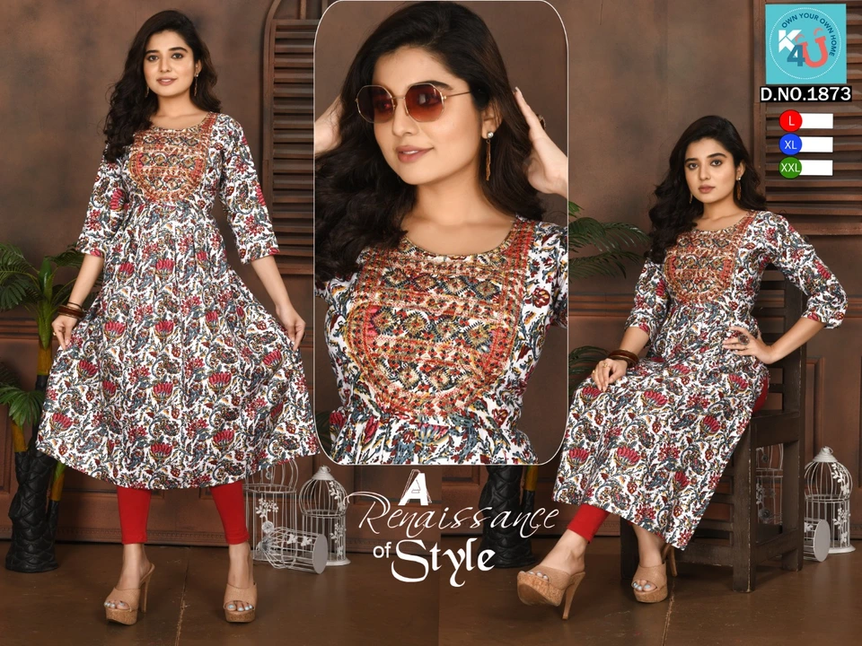 Nayra cut kurti uploaded by Evergreen on 5/31/2024