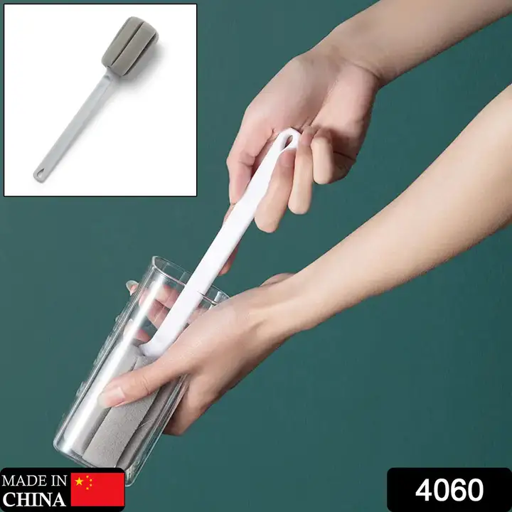 4060 CLEANING BRUSH CLEANER WITH PLASTIC LONG HANDLE , SOFT DISH WASHING FOAM CLEANING BRUSHES FOR C uploaded by DeoDap on 2/11/2023