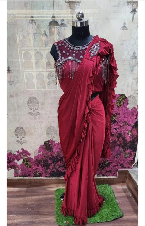 Readymade Saree with Stitched Blouse uploaded by business on 2/11/2023