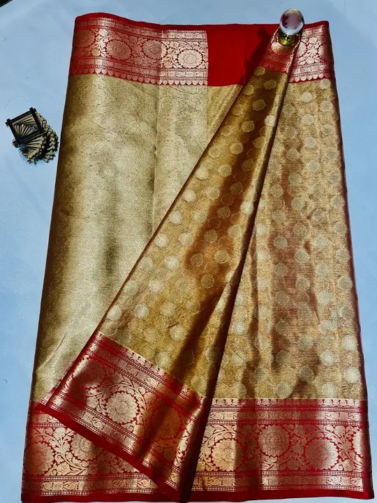 😍 Latest collection 
🌷* Banarasi *contrast antique original tissue*   *BANARSI golden tissue* soft uploaded by Banarasi_art_of_sarees on 2/11/2023