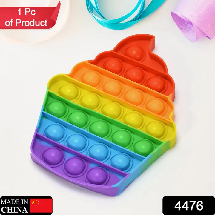 4476 ICE CREAM SOFTY- FIDGET POPPING SOUNDS TOY, BPA FREE SILICONE, PUSH BUBBLES TOY FOR AUTISM STRE uploaded by DeoDap on 2/11/2023