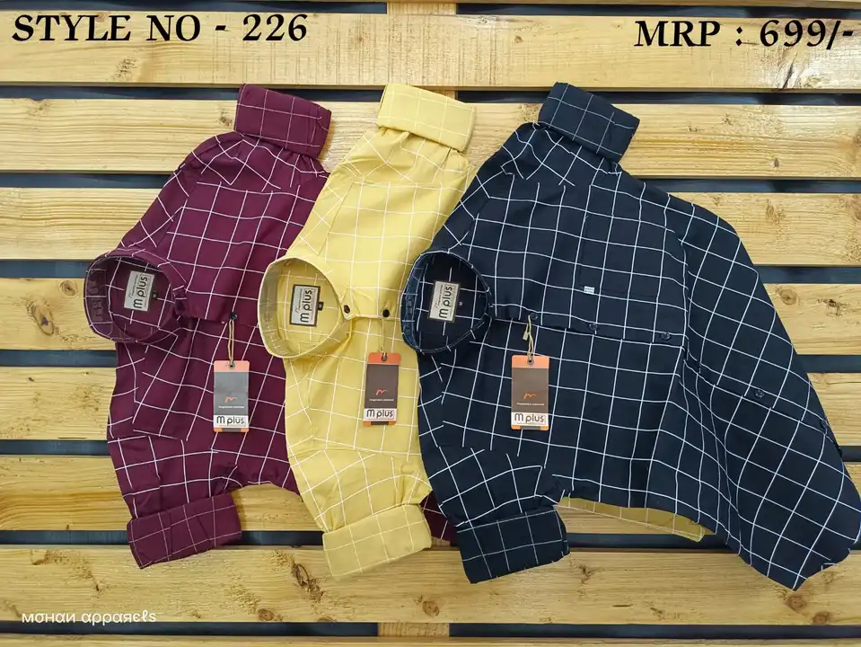 Checked men's casual shirts  uploaded by Mohan apparels on 2/11/2023