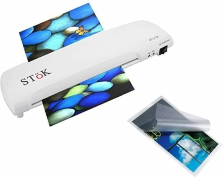 Stok Fully Automatic / A4 Laminator with Jam Release Button | Supports Hot & Cold Lamination 10 inch uploaded by business on 2/11/2023