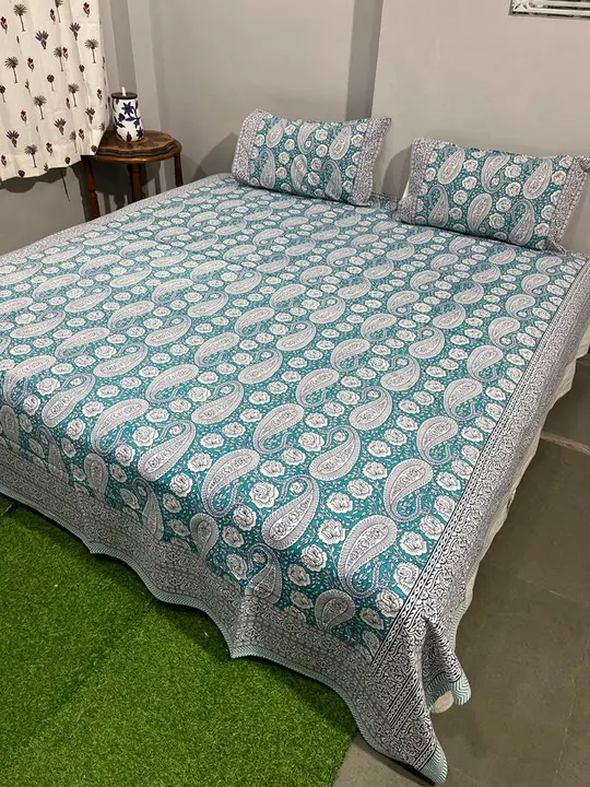 Double bed bedsheet  uploaded by Handloom print on 2/11/2023